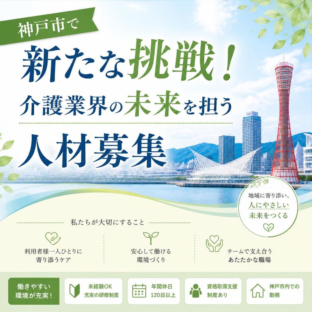 神戸市で新たな挑戦！介護業界の未来を担う人材募集