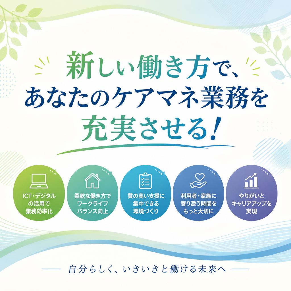 新しい働き方で、あなたのケアマネ業務を充実させる！