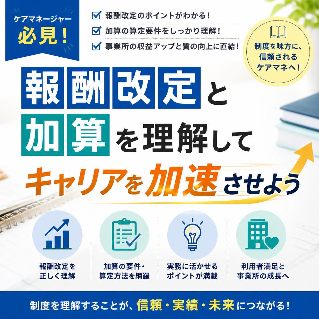 ケアマネージャー必見！報酬改定と加算を理解してキャリアを加速させよう