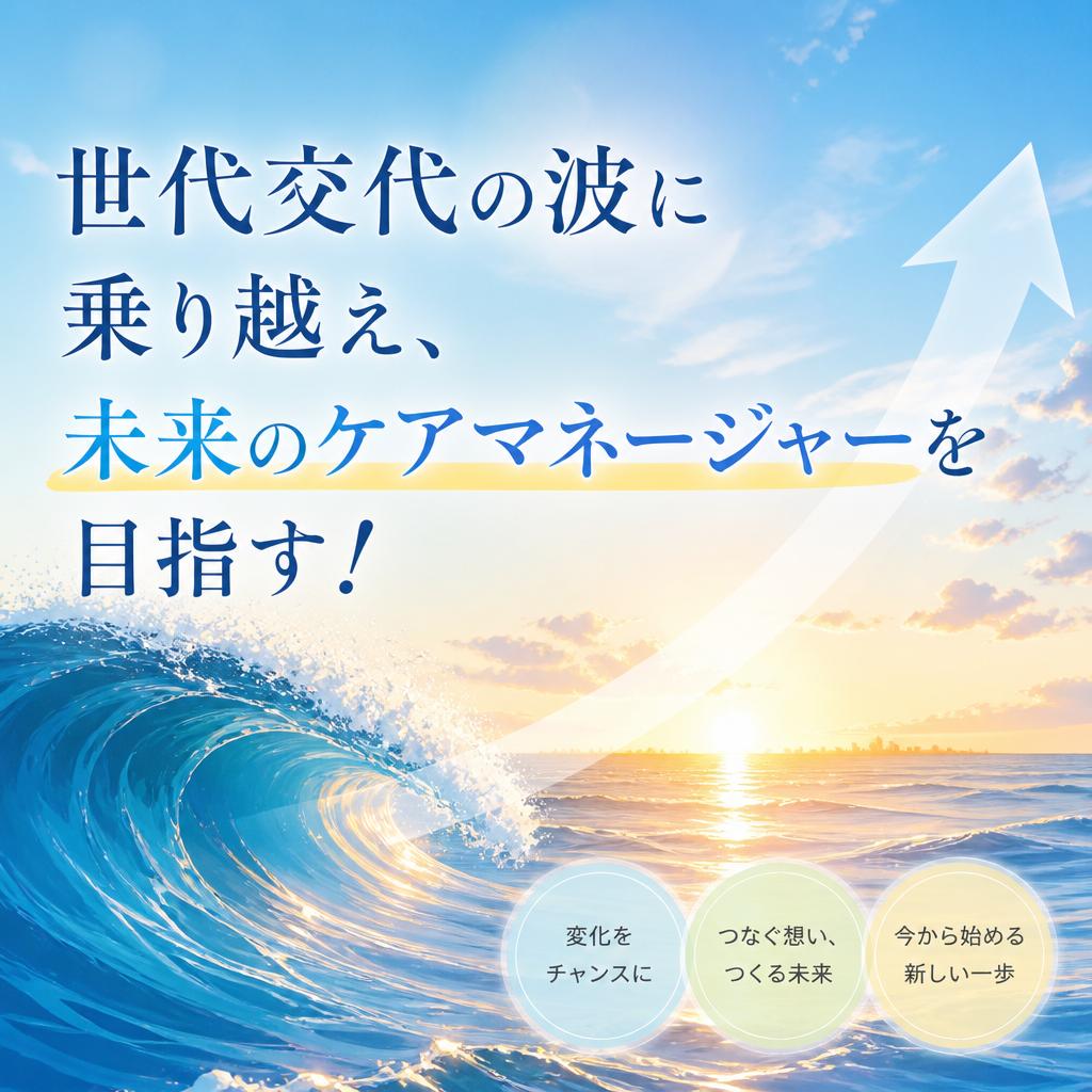 世代交代の波に乗り越え、未来のケアマネージャーを目指す！
