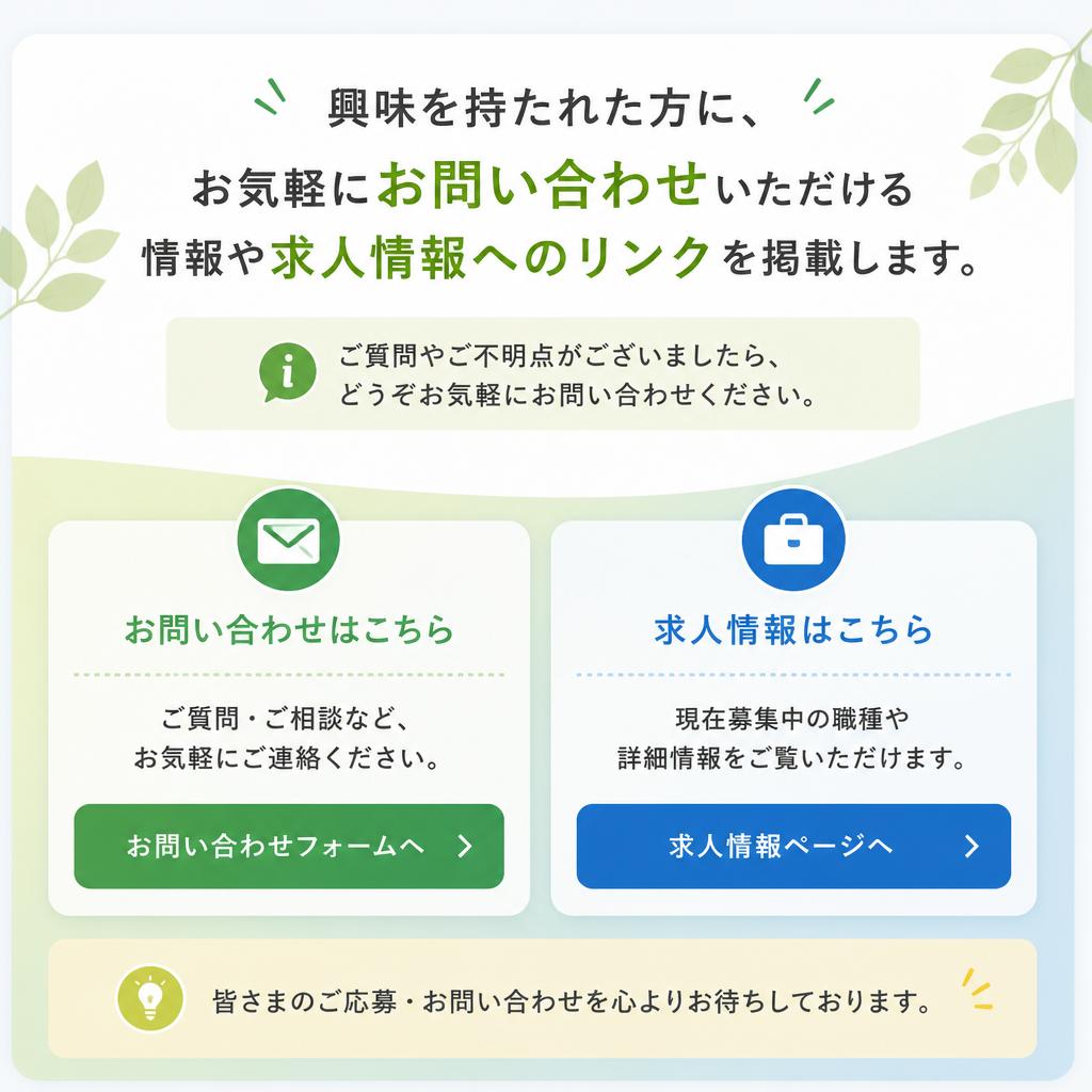 7. お問い合わせ・求人情報の確認