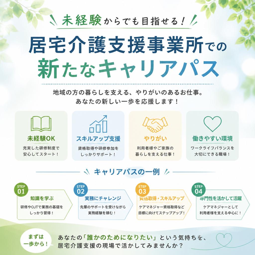 未経験からでも目指せる！居宅介護支援事業所での新たなキャリアパス