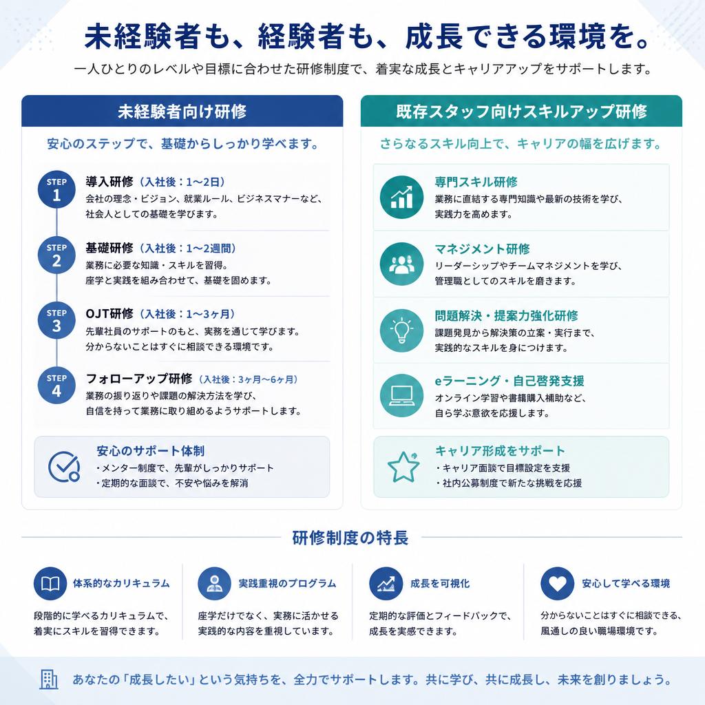 4. スキルアップを支える研修制度