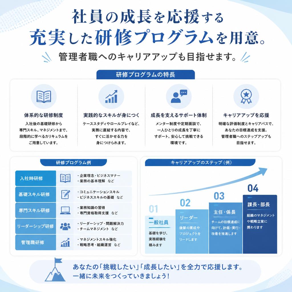 研修プログラムとキャリアアップ