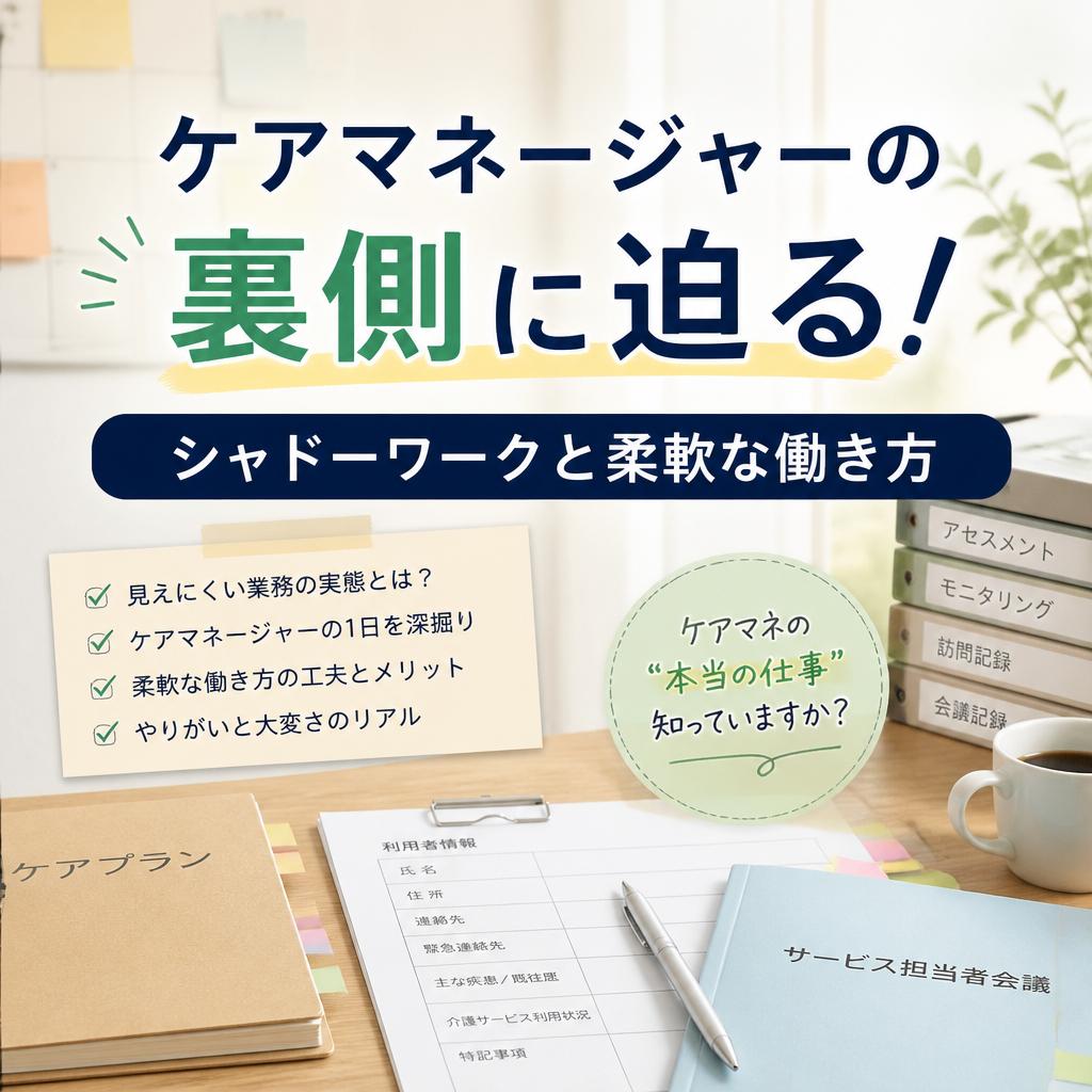 ケアマネージャーの裏側に迫る! シャドーワークと柔軟な働き方