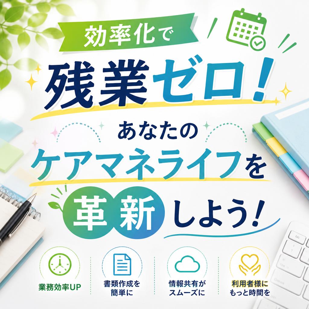 効率化で残業ゼロ！あなたのケアマネライフを革新しよう！