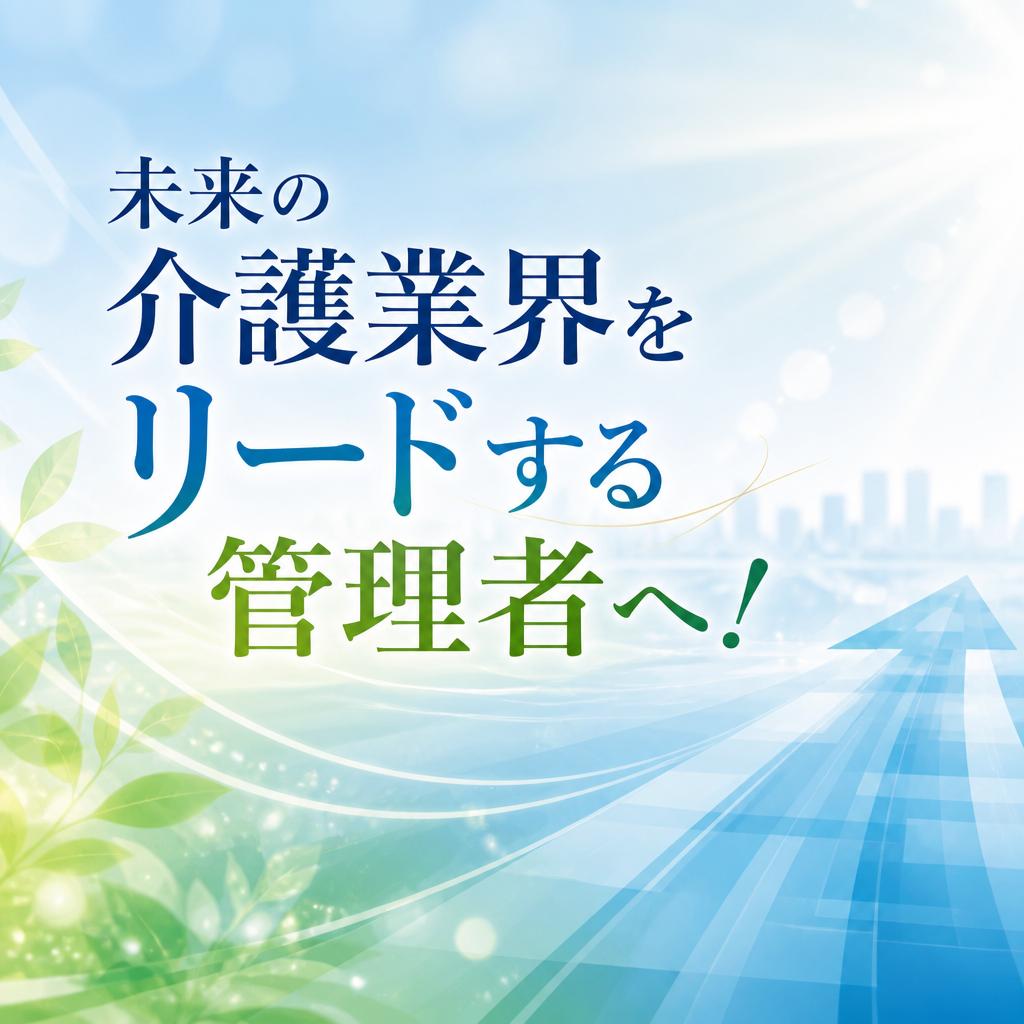 未来の介護業界をリードする管理者へ！