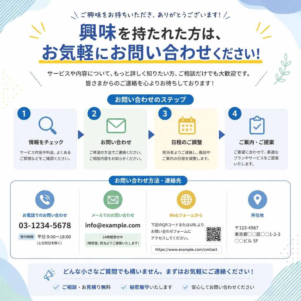 今すぐお問い合わせを！