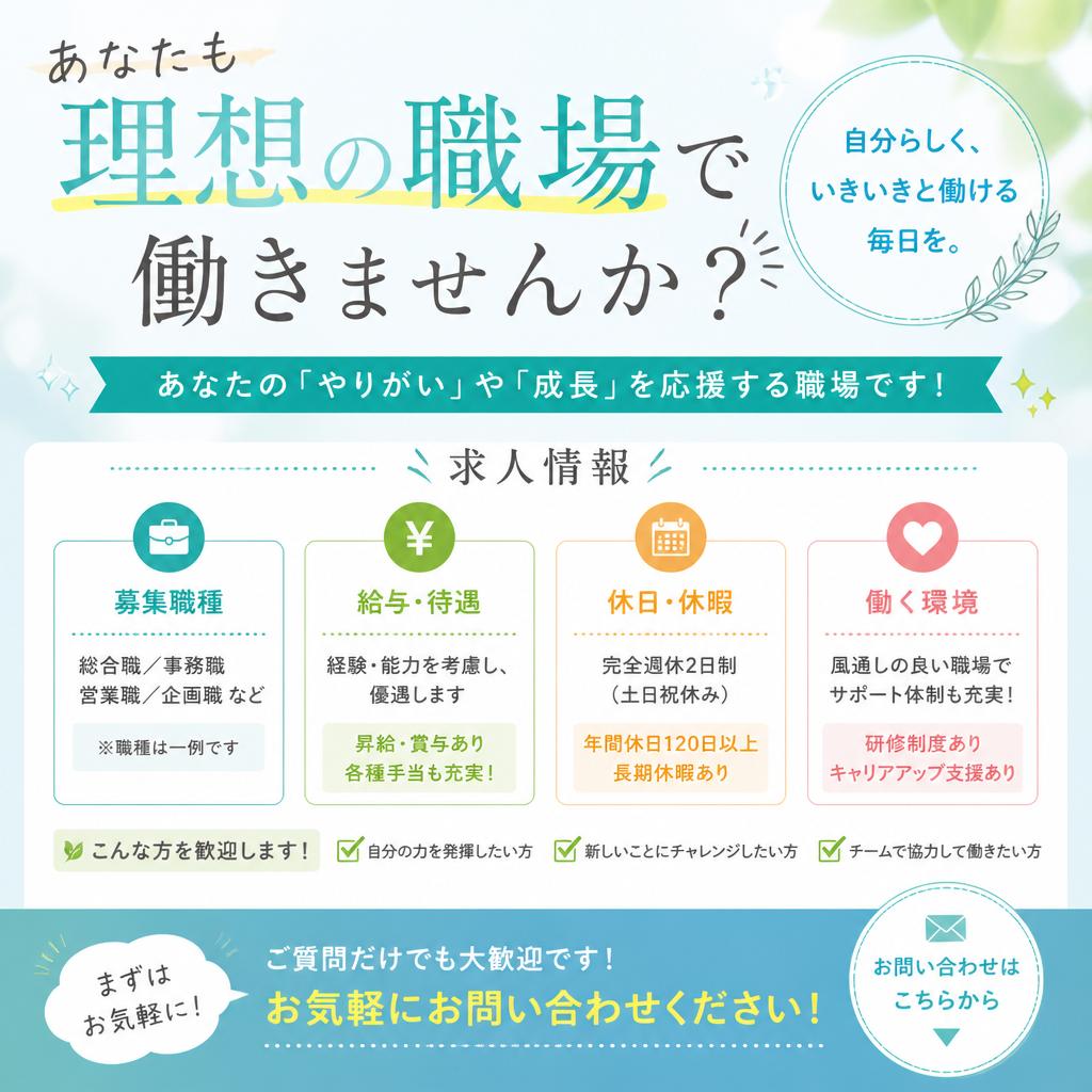 今すぐお問い合わせを！